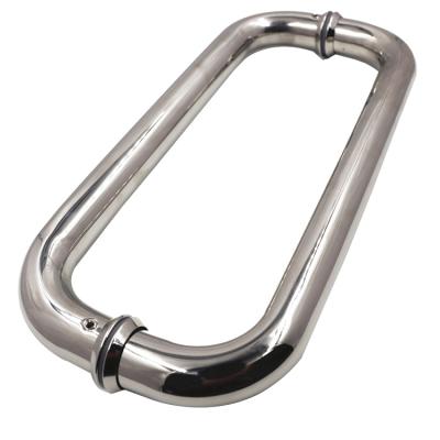 China Modern cheaper price bent hollow pipe handle for glass door made in china for sale