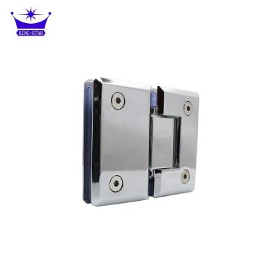 China Modern 180 Degree Stainless Steel Bathroom Shower Door Hinge Frameless Glass Shower Hinge Brass for sale