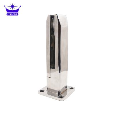 China Kingstar Glass-Glass Mounting Glass Panel Mounting Bracket Glass Clamp For Swimming Pool Balustrade Standard KSA-101 OEM ODM CN; GUA Metric Silver for sale