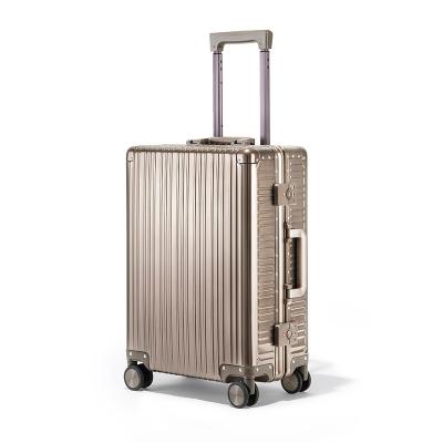 China Hot Sales Factory Design Aluminum Trolley Suitcase Luxury Luggage Case With Wholesale Price for sale