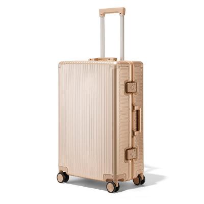 China Fashion Style Aluminum Luggage Set Aluminum Trolley Case With Spinner Wheels Trolley Luggage For Suitcases for sale