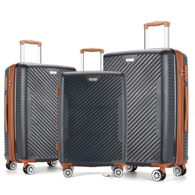 China Wholesale PC China Market Travel Style Luggage 4 Spinner Rolls Trolley Travel Luggage Set for sale