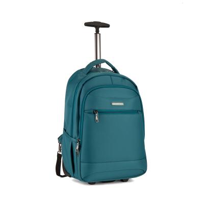 China NATIONAL New Fashion School Trolley Backpack Student Big Capacity Book Bag Case With 2 Spinner Wheel Trolley Alloy Custom Polyester for sale