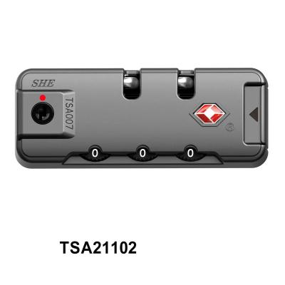 China TSA LOCK FOR LUGGGE CAS Customized3 digit tsa lockTSA lock suitcase combination zipper traveling lock TSA21102 for sale