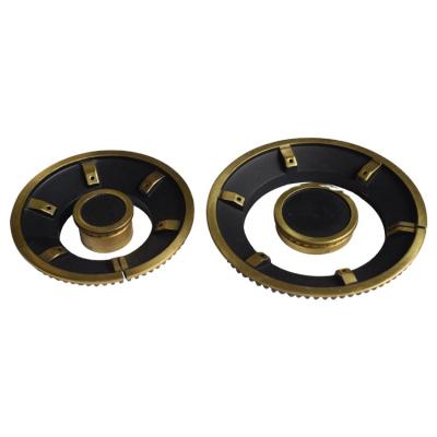 China Household Black Gold 100/120mm Brass Gas Burner End Gas Cooker Parts for sale