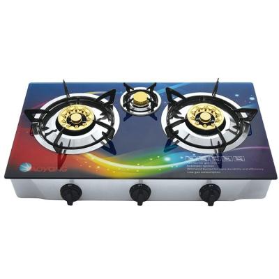 China Professional Household Gas Stove Cooker Home Use 3 Burner Gas Cooker for sale