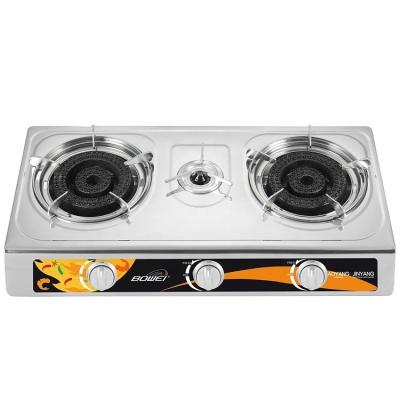 China Cast Iron 3 Burner Gas Stove Table Top Gas Stove Household Cooking Appliances Big Three for sale