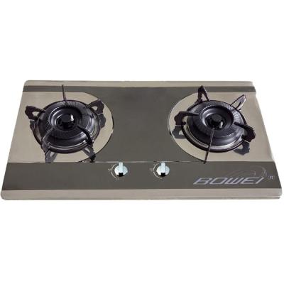 China Household Good Quality Stainless Steel Build In Gas Hob 2 Burner Gas Stove Pulse Ignition for sale