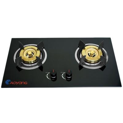 China Household Tempered Glass Top Cabinet Gas Hob Gas Cooking Stoves for sale