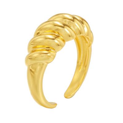 China 2021 Hiphop INS style new design hiphop wire with 18k gold plated fashion open ring free size ring for sale