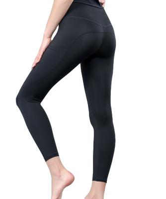 China Breathable QUICK DRY Gym Fitness Legging Yoga Panties With Pockets Sport Tights Pants Lines Gaiters Custom Logo for sale