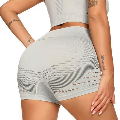 China Breathable Wholesale Women High Waist Seamless Fitness Sport Shorts Yoga Pants Workout Butt Shorts Crack! crack! for sale