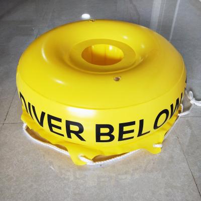 China Yellow Inflatable Marker Buoy Safe Diving Lightweight Scuba Diving Buoy for sale