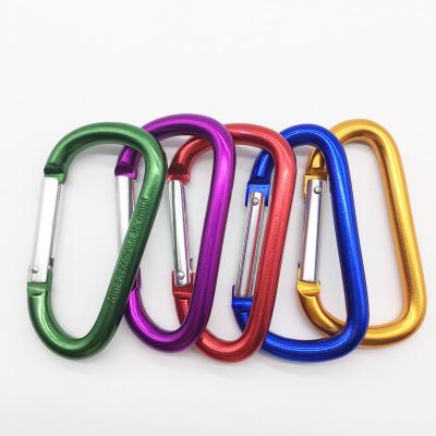 China Strong tie up and climbing economical lightweight and strong diving tie hook key chain D shape aluminum carabiner for sale