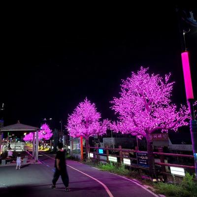 China Outdoor Tree Garden Wedding Decoration Holiday Lamp 5M Giant Artificial Led Cherry Blossom Tree Light for sale