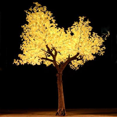 China Wholesale Outdoor Warm White Led Ginkgo Tree Light 4.3m Tree Garden Wedding Decoration Landscape Holiday Party for sale