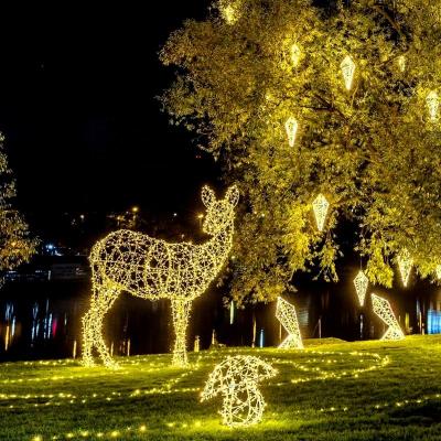 China New High Quality Commercial Use Design 3d Moon Christmas Waterproof Yellow Wedding Day and Ramadan Led Stars Pattern Decorations Lights Yellow Wedding Day for sale