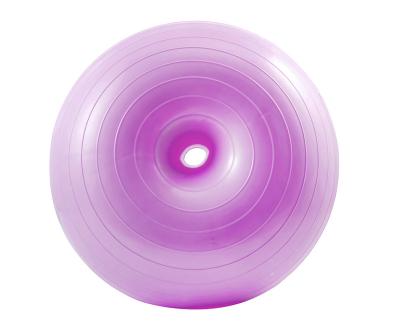 China Durable 55cm Donut Yoga Ball Thicken Hemisphere Explosion Proof Fitness Yoga Apple Balance Inflatable Yoga Ball for sale