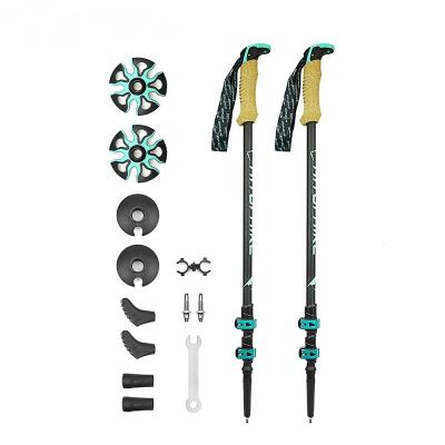 China Pair/2pcs Carbon Poles Durable Fiber Trekking Alpenstock Nordic Walking Pole Alpenstock Walking Stick for Tourism for sale