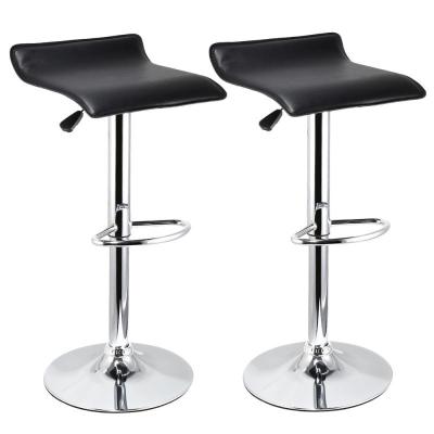 China Modern Bar Stool 2PCS/Set Square Panel Bar Chairs Bar Furniture Adjustable Kitchen Desk Chairs With Footstool BarStools Funiture HWC for sale