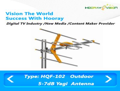 China 5-7 dBi Terrestrial TV Aerial DVB - C System Yagi UHF Antenna For Long Distance Communication for sale