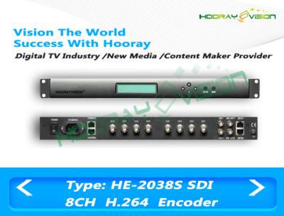 China MPEG2 High Definition 8 Channel Encoder Ethernet 10 / 100 Base - T Connector for sale