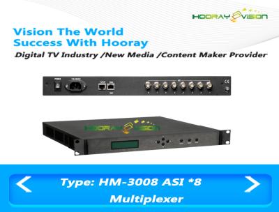 China 220V Digital TV 8 ASI Multiplexer 2 Mbps - 100 Mbps Output Rate With PSI SI Inserting for sale