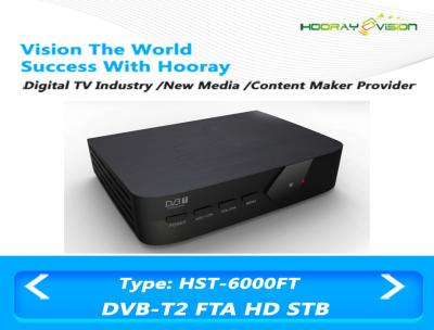 China FTA FULL HD DVB T2 Digital Set Top Box With USB Media Bandwidth Playback 6 / 7 / 8MHz for sale