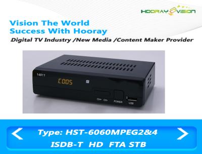 China MPEG 4 AVC H.264 FTA ISDB-T Set Top Box Dvb T2 With PVR USB Media Player for sale