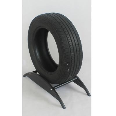 China Eco-friendly floor standing plexiglass tire display rack metal tire display / metal display stand with wheels for sale