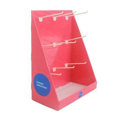 China Eco - Friendly Cardboard Table Accessories Stand With Hooks for sale