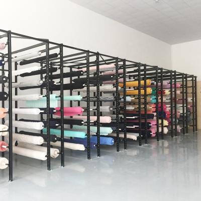 China metal wall mat cover warehouse showroom storage system rolling display rack stands 34004 for sale