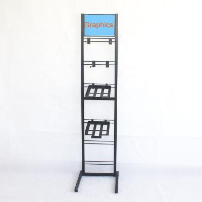 China Environmental Friendly Custom Metal Floor Folding Hat Accessories Display Rack for sale