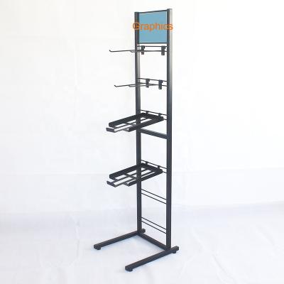 China Environmental Friendly Multi-Layer Metal Display Rack Headwear Display Stand For Chain Stores for sale