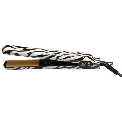 China Pure ceramic Black and white zebras temperture control hair straightener iron for sale