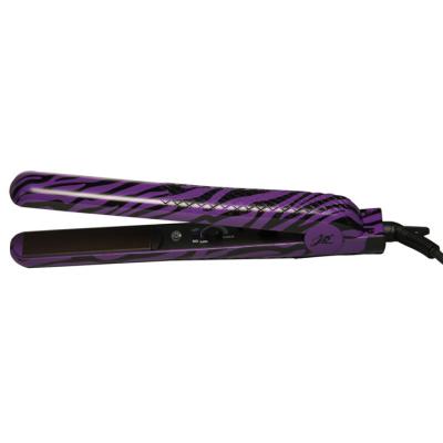 China Pure ceramic purple zebras temperture control hair straightener iron for sale