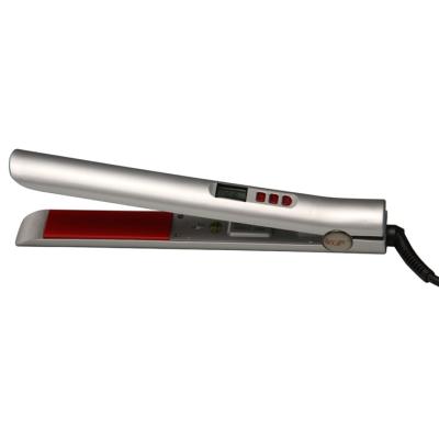 China LCD silvery high speed heat hair straightener iron for sale