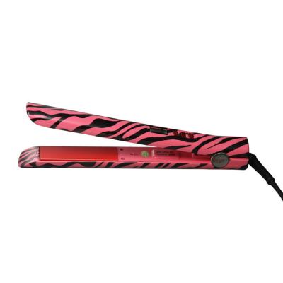 China LCD red zebra high speed heat hair straightener iron Water transfer printing technology for sale