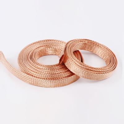 China ALL Customization 1x35mm2 Bare Flat Braid Copper Wire Cable Cost Effective Grounding T2 For Busbar With Good Conductivity for sale