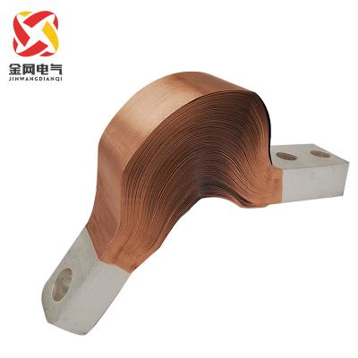 China Low Voltage Power Distribution System Customized Flexible Red Copper Aluminum Connector For Bus Bar Accessories for sale