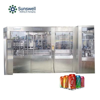 China High Precision Filling Level Monoblock Tin Can Filling Seaming Machine For Alcohol Beverage Cider Soda Water Carbonated Energy Drink for sale