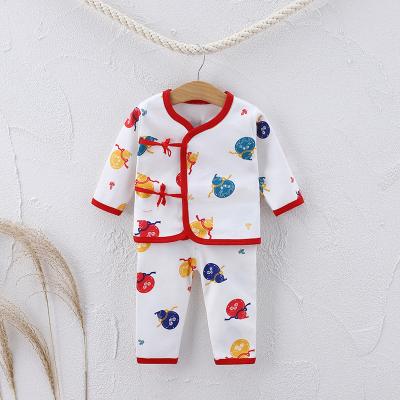 China Casual Newborn Clothes Spring and Autumn Baby Clothes Cotton Pajamas Suit Underwear Sets for sale