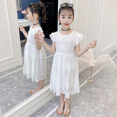 China 2021 summer girls' dress children's clothing little girl style leisure baby summer lace western skirt viable for sale