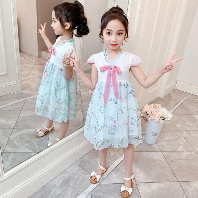 China New Western style children's clothing orchid Han Dress Princess skirt viable girls cheongsam dress for sale