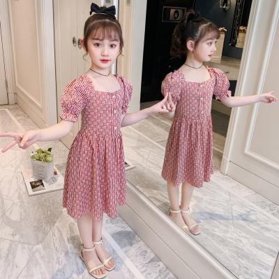 China Girls Summer Dress 2021 Viable New Children's Style Chiffon Princess Dress Girl's Western Skirt for sale