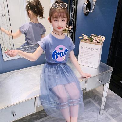 China Girls Casual Dress Sets Summer New Super Western Children's Dress Princess Net Yarn Skirt for sale