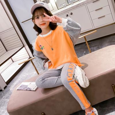 China Casual girls' sets spring and hip-hop western style new autumn children's fashionable sweater + two-piece spats trend for sale