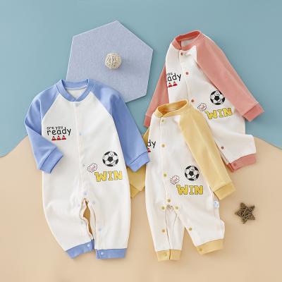 China One Piece Cotton Baby Clothes Springs and Autumn Pure Cotton Homewear Newborn Rompers Baby Pajamas for sale