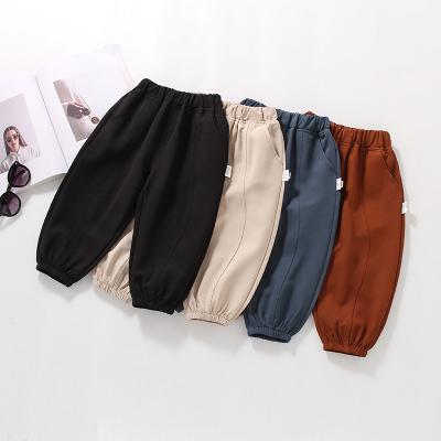 China Casual pants boys spring and autumn western fashionable baby pants 2021 new style children's pants lovely chenille for sale