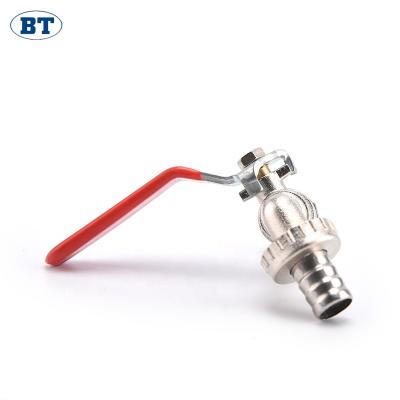 China Cheap Modern BT2002 Brass Bibcock 4 Inch Wooden Ball Faucet for sale